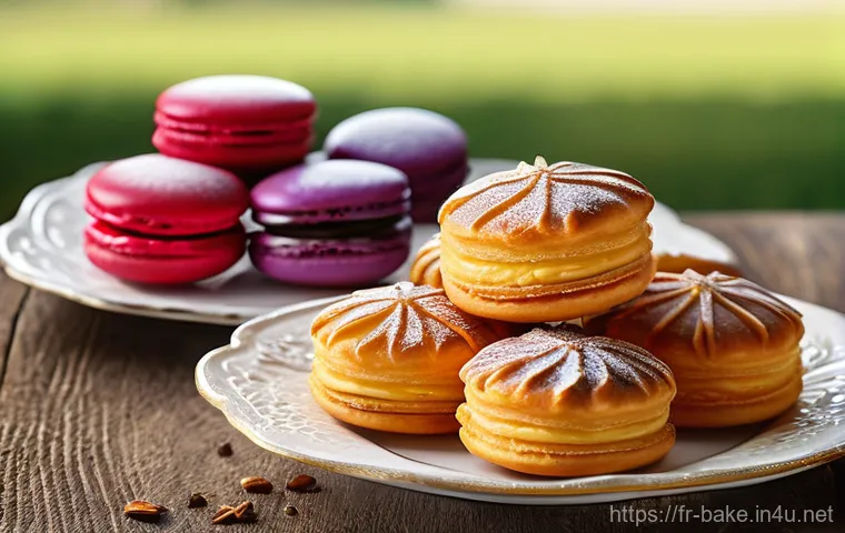 국내 유명 제과 브랜드 - A vibrant, mouth-watering still-life photograph showcasing an assortment of traditional French regio...