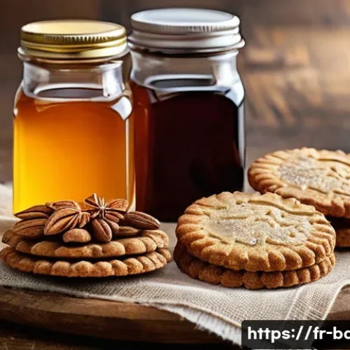 Home 32 과자 레시피의 혁신적인 변화 - A rustic French kitchen scene featuring an assortment of artisanal traditional biscuits reinvented w...