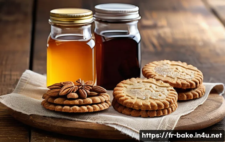과자 레시피의 혁신적인 변화 - A rustic French kitchen scene featuring an assortment of artisanal traditional biscuits reinvented w...